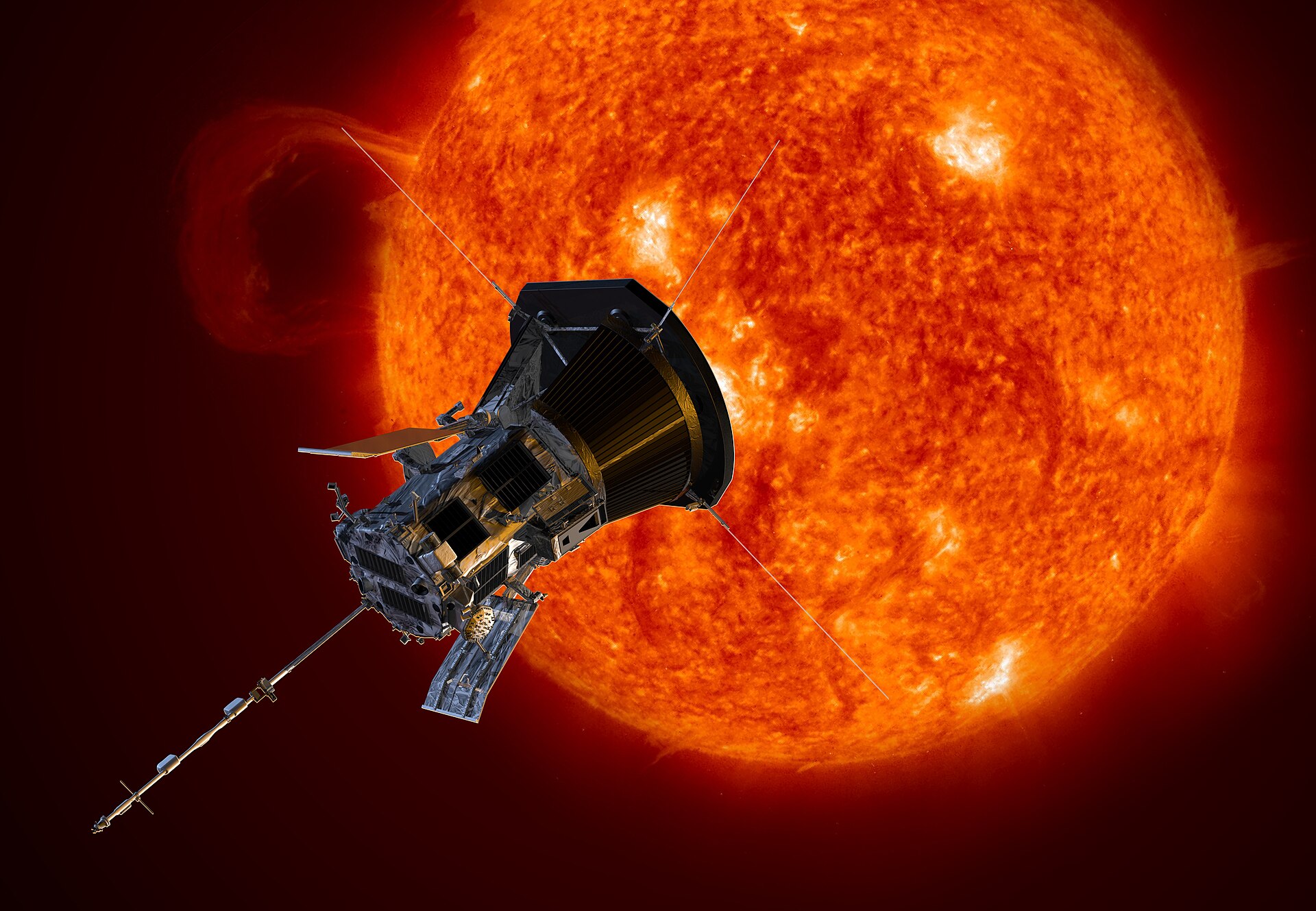 The Parker Solar Probe spacecraft.