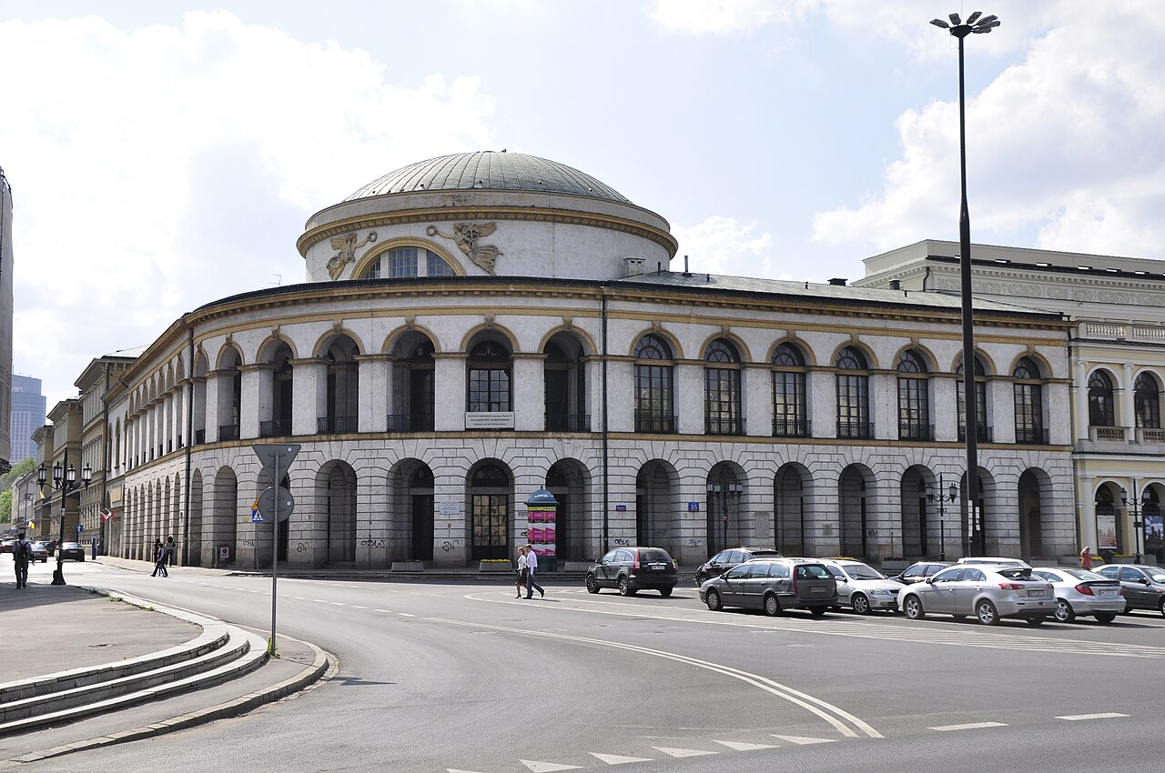 The historic Stock Exchange and Bank of Poland building in Warsaw, an 1820s neoclassical building.